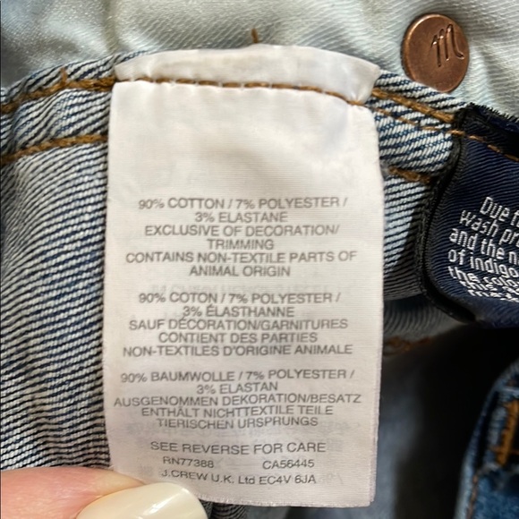 Madewell button front fly Blue Cropped Ankle Jeans - Picture 8 of 8
